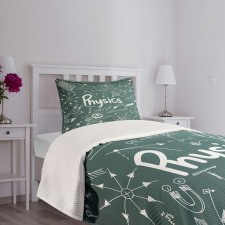 Physics and Math School Bedspread Set