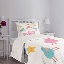 Cartoon Sheep Bedspread Set