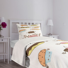 Éclair and Cake Bedspread Set