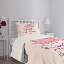 Cartoon Cat Stars Bedspread Set