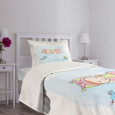 Cartoon Girl Toys Bedspread Set