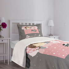 Girl with a Bunny Bedspread Set