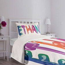 Balloons Happy Birthday Bedspread Set