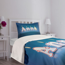 Birthday Candles Name Bedspread Set