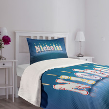 Boys Name Party Candle Bedspread Set