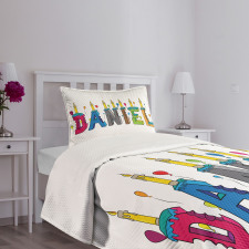 Grooving Male Name Cake Bedspread Set