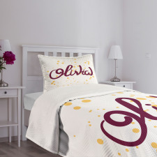 Traditional Girl Name Bedspread Set