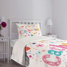 Colorful Alphabet Bedspread Set