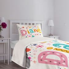 Baby Girl Name Bedspread Set