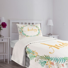 Retro Flourishing Nature Bedspread Set