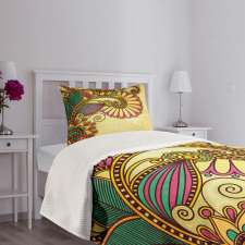 Blooming Colorful Petals Bedspread Set