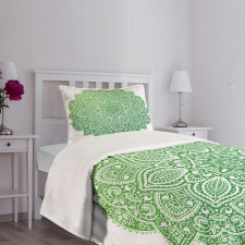 Ornate Floral Design Bedspread Set