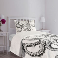 Sea Animal Artwork Bedspread Set