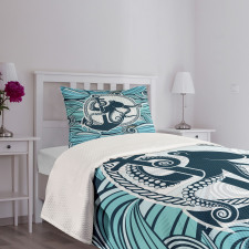 Sea Waves Bedspread Set