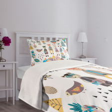 Fox Bunny and Bear Bedspread Set