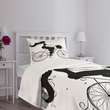 Woman Flowers Bedspread Set