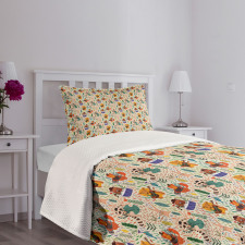 Jungle Band Lion Bear Bedspread Set