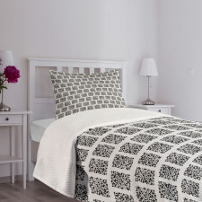 Retro Dotted Squares Bedspread Set