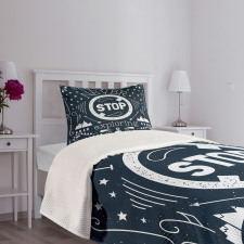 Exploring Themed Slogan Bedspread Set