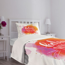 Believe You Can Words Bedspread Set