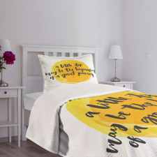 Positive Saying Design Bedspread Set