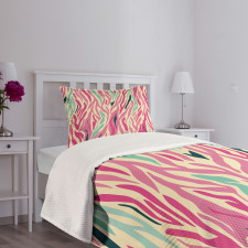 Funky Pastel Stripes Bedspread Set