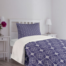 Ornate Floral Swirls Bedspread Set