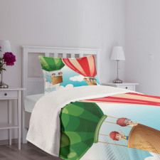 Children in Balloons Bedspread Set