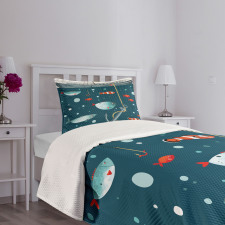 Exotic Subaquatic Animals Bedspread Set