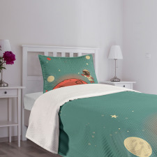 Doodle Cosmonaut Bedspread Set