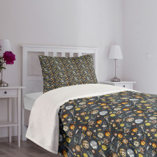 Outer Space Pattern Bedspread Set