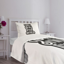 Modern Popular Phrase Bedspread Set