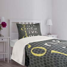 Modern Freedom Slogan Bedspread Set