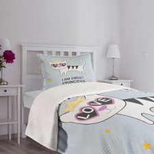 Cat Hearts Love Bedspread Set