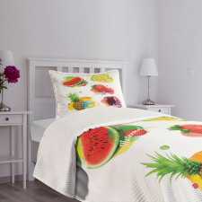 Colorful Summer Food Bedspread Set