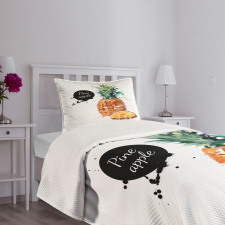 Sketch Hawaii Pineapple Bedspread Set