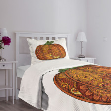 Style Pumpkin Bedspread Set