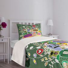 Monsters and Animals Bedspread Set