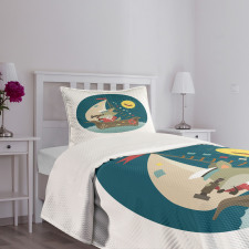 Wolf Captain Boat Bedspread Set