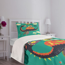 Fantasy Dragon Rider Bedspread Set