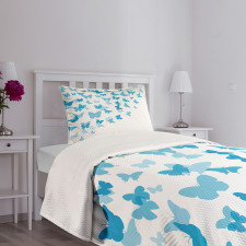 Butterfly Flock Bedspread Set