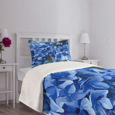 Hydrangea Flower Bedspread Set