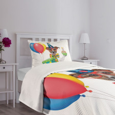 Party Dog and Balloons Bedspread Set