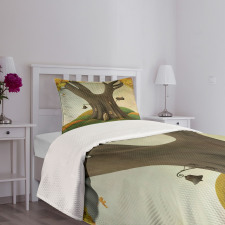 Cosy Tree Tunk Autumn Bedspread Set