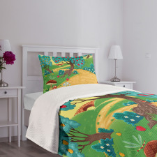 Apple Tree and Dragonfly Bedspread Set