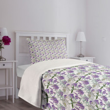Lavender and Peony Bedspread Set