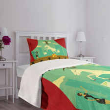 Horse Hound Show Stage Bedspread Set