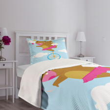 Balerina Juggler Hippo Bedspread Set