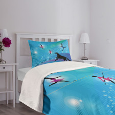 Trapeze Artists Horse Bedspread Set