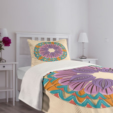 Rotating Zigzag Lines Bedspread Set